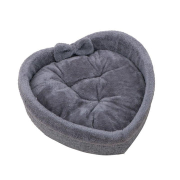 Universal Dog Bed Print Pet Heart-shaped Nest Kennel Super Soft Cotton Velvet Winter Warm Pet Cat Nest Winter Dog Bed Cat Nest