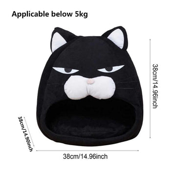 Foldable Cat Bed Warm Cat House Nest Cartoon Soft Pet Sleeping Kennel Cats Cave Basket Kitten Lounger Cushion Tent Pet Supplies