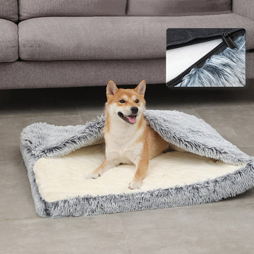 Removable Dog Bed Mat Plush Warm Pet Kennel Sofa Pad Blanket Cat Nest For Small Large Dogs Cats Washable House Cushion Products